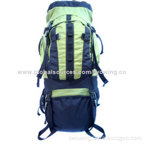 Hiking backpack with functional waist belt and back system